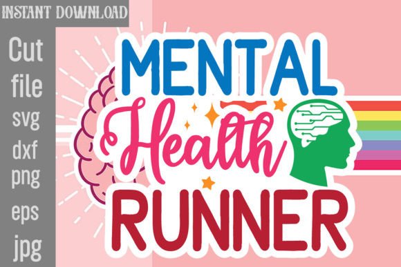 Download Mental Health Runner SVG Cut File - Premium Resources